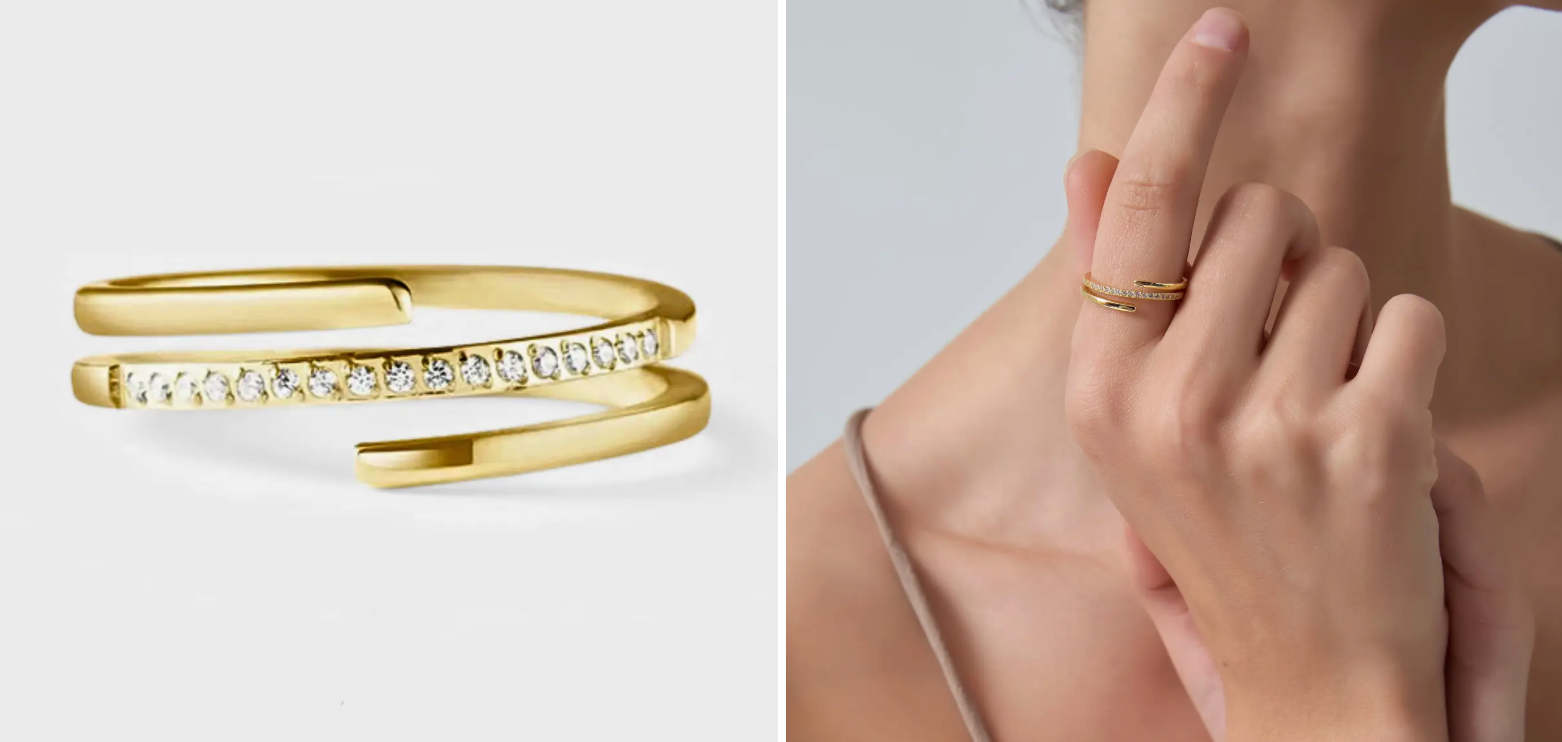 Three-Row Spiral Stacking Ring