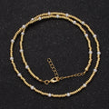 Serenity Pearl Beaded Necklace in Gold