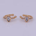 Cosmic Illusion Crystal Ear Cuff in Gold